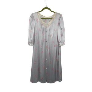 Vintage Miss Elaine Nightgown and Matching Robe Womens L Used Some Wear